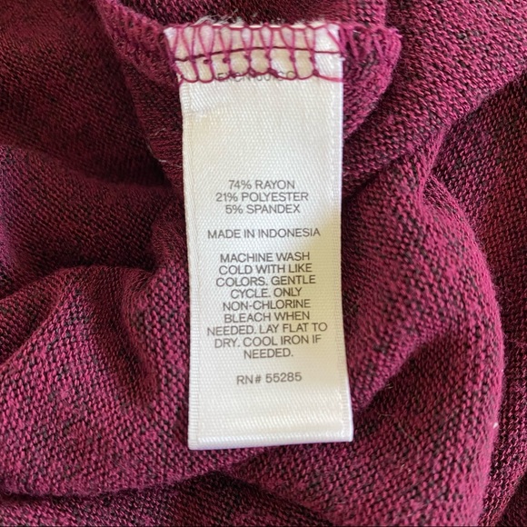 EXPRESS - Maroon Stretch Knit Wrap Dress - Size S - Picture 9 of 9